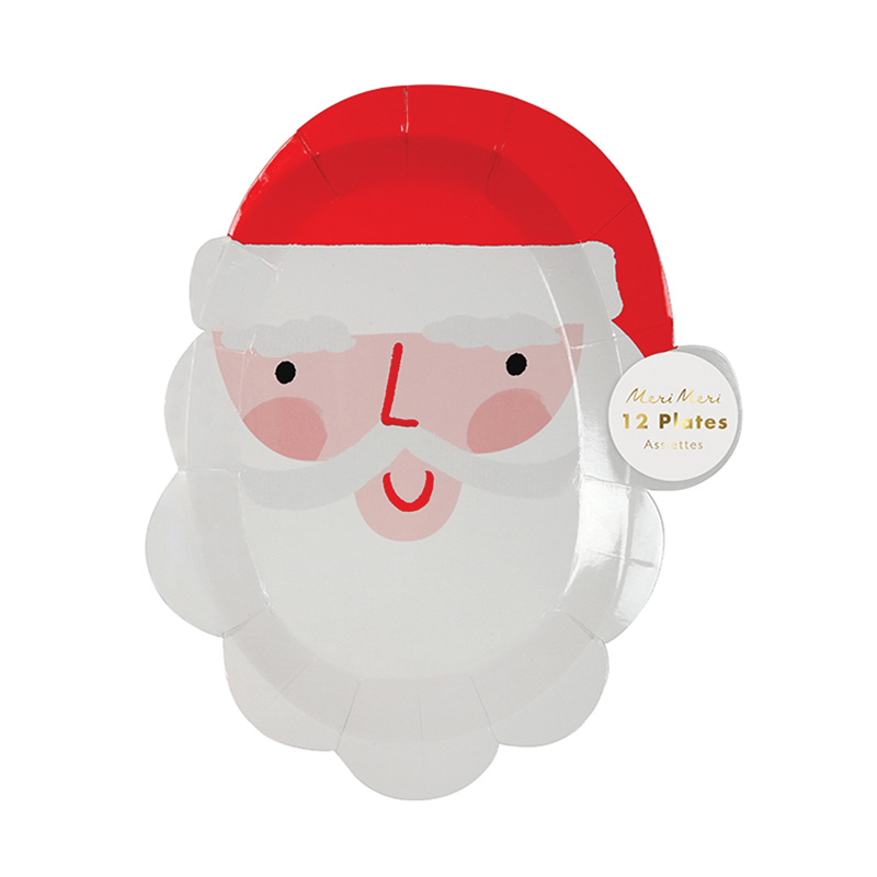 Meri Meri – Santa Christmas Plates | Confetti Flair